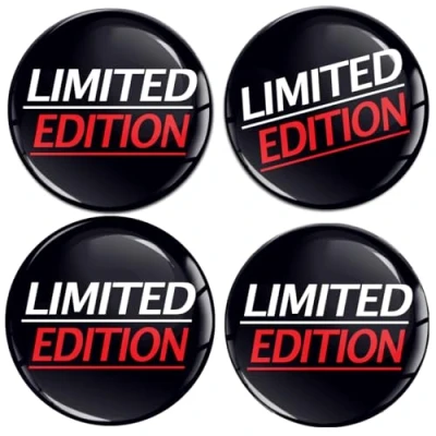 Image of SkinoEu 4 x 50mm 3D Gel Car Wheel Centre Universal Rims Hub Center Stickers Decals For Caps Vehicle Auto Tuning Emblem Limited Edition A 550