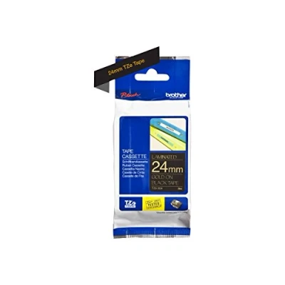 Image of Brother Labelling Tape, USB, Gold on Black, 24 mm