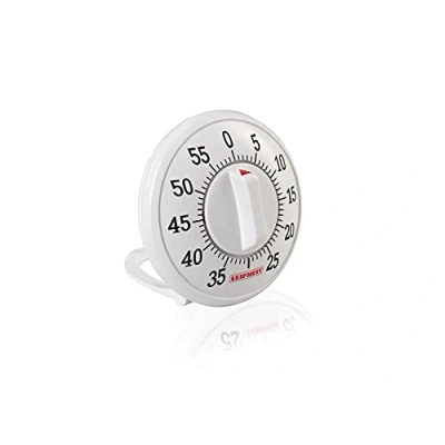 Image of Leifheit Timer Comfortline Signtaure Kitchen Plastic White 60 minutes, Clockwork timers for cooking, Cooking