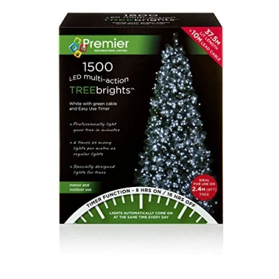 Image of Premier Decorations 1500 LED Multi Action TreeBrights, White