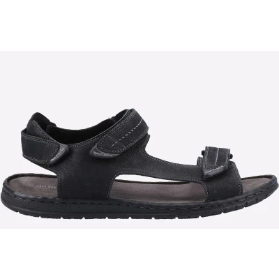 Image of Hush Puppies Men&#039;s Neville Quarter Strap Sandal, Black, 11 UK