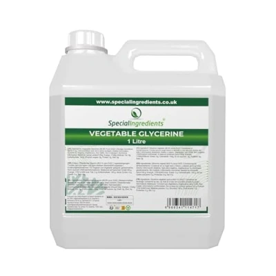Image of Vegetable Glycerine 1 Litre Premium Quality Food Grade, Vegan, Non GMO, Natural Humectant, Fragrance Free Recyclable Container Special Ingredients