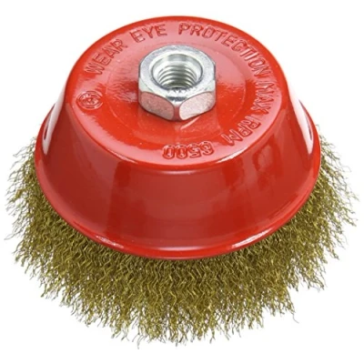 Image of Silverline Brassed Steel Crimp Cup 125mm