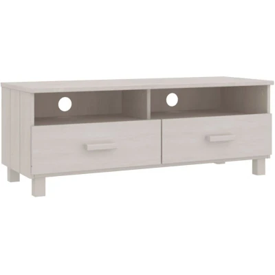 Image of vidaXL TV Cabinet HAMAR White 106x40x40 cm Solid Wood Pine