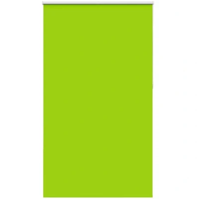 Image of vidaXL Roller Blind Blackout Leaves Green 120x230 cm Fabric Width 116.6 Polyester