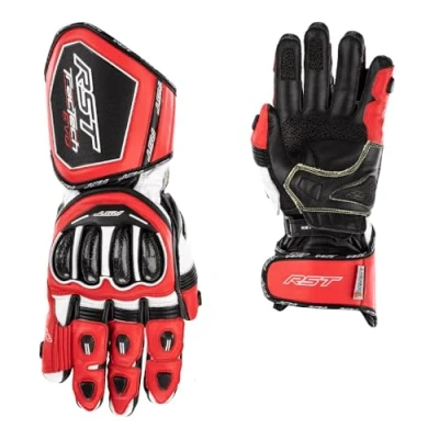 Image of RST Tractech Evo 4 CE Aramid Motorcycle Gloves (Red, White, Black, M)