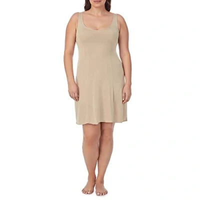 Image of Jones New York Women&#039;s Silky Touch 38 Sleeveless Anti Cling Full Slip, Nude, Medium