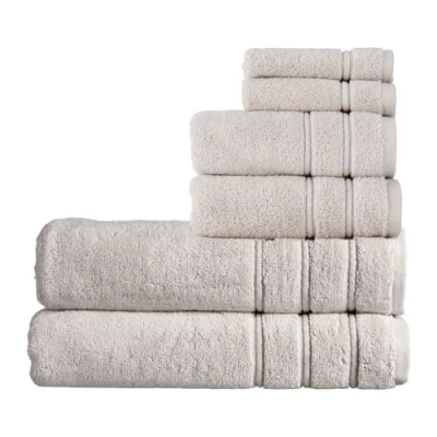 Image of Christy Antalya Bath Sheets Set 6 Piece 100% Turkish Cotton 600GSM Soft Plush Luxury Towel 2 Hand Towels Face Cloths Quick Dry Pumice Beige