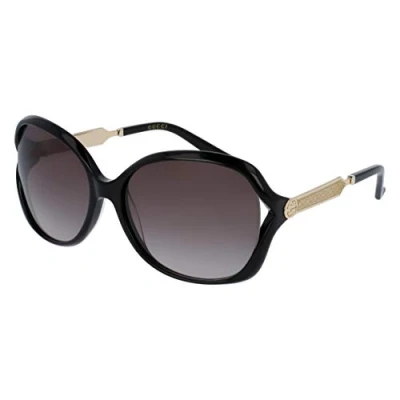 Image of Sunglasses Gucci Gg0076s col. 002 Woman Round Black