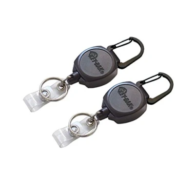 Image of Key BAK Sidekick Professional Duty Self Unwinding ID Badge and Reel Kevlar Cord 24&quot;, 5 Keys or 4oz (Pack of 2)