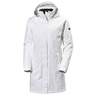 Image of Helly Hansen Women Aden Insulated Coat Waterproof, Windproof and Breathable Fabric, Full Zip Jacket with Fully Sealed Seams, White, Medium