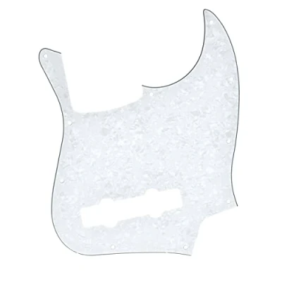 Image of Dopro 5 String Jazz Bass Pick Guard J Scratch Plate for USA/Mexican FD White Pearl