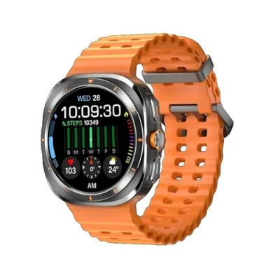 Image of 2024 New S7 JS Watch 7 Ultra 1:1 47mm Smartwatch AMOLED Screen Bluetooth Call IP68 Waterproof Mens Smart for Android IOS (Orange)