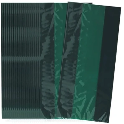 Image of Forest Green Large Cellophane Bags (27cm x 12cm) 30 Count Vibrant and Durable Packaging for Gifts Treats