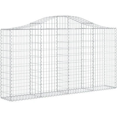 Image of Vidaxl Arched Gabion Baskets 30 pcs 200x30x100/120 cm Galvanised Iron