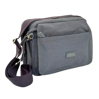 Image of Spirit Medium Lightweight Waterproof Multi Pocket Nylon Shoulder Crossbody Travel Holiday Day Adjustable Strap Bag 1669 (Blue Jean)