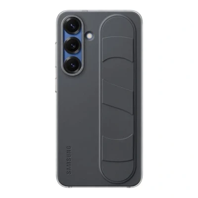Image of Samsung Standing Grip Silicone Back Cover Black Galaxy S25
