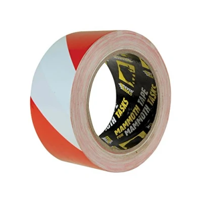 Image of Everbuild Mammoth PVC Hazard Tape Red/White