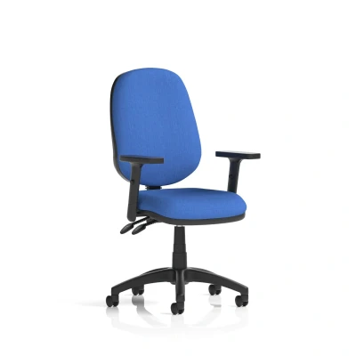 Image of Dynamic KC0028 Eclipse II Lever Task Operator Chair with Height Adjustable Arms Blue