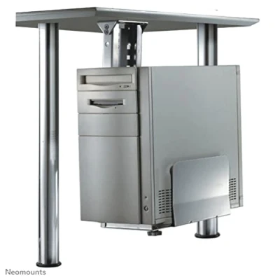 Image of Newstar CPU D200SILVER Under Desk PC Mount (Suitable Dimensions Height: 39 54 cm / Width: 13 23 cm) Silver