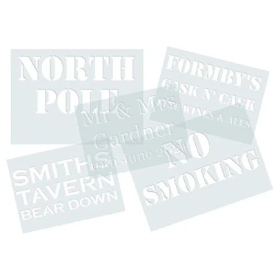 Image of Customisable Stencil a4 with Custom Font