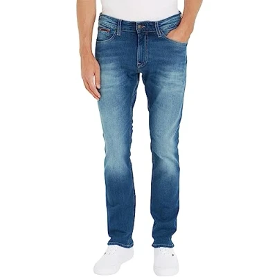 Image of Tommy Jeans Scanton Slim WMBS fit jeans, Men&#039;s, Size: 36x32, Wilson mid blue stretch