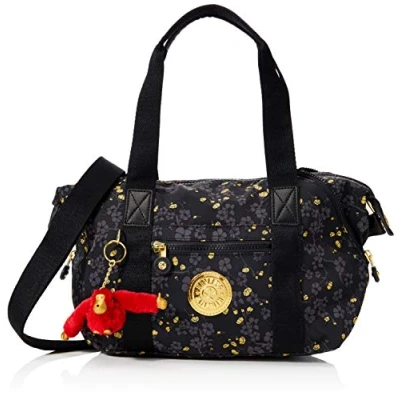 Image of Kipling Art Mini, Women’s Satchel, Multicolour (Grey Gold Fl), 34x21x18.5 cm (B x H T)