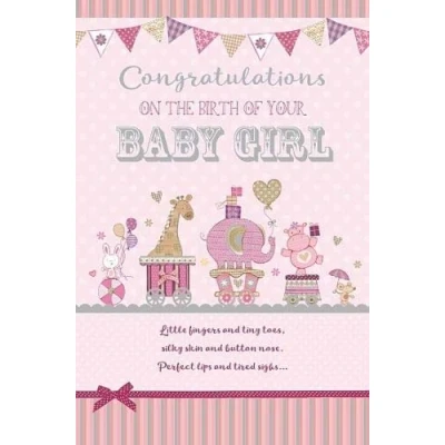 Image of Congratulations Birth of Your New Baby Girl Card