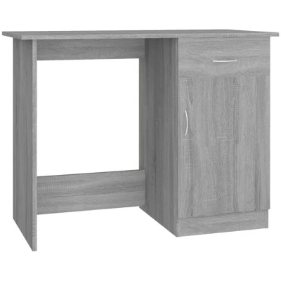 Image of vidaXL Desk Grey Sonoma 100x50x76 cm Engineered Wood