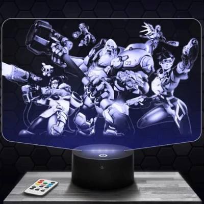 Image of Lamp Overwa Deco Boy&#039;s Room 3D Gaming Gamer Video Games Gift idea Soft Light Decoration Night Office Decor. Original Christmas, for Teenagers TOP