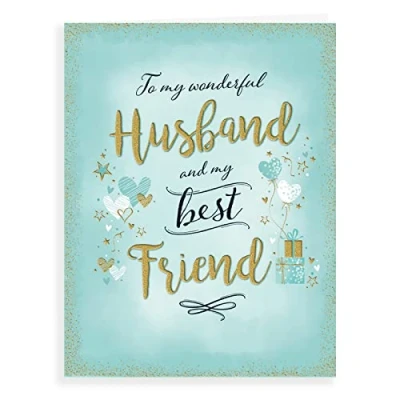 Image of Piccadilly Greetings Modern Birthday Card Husband 8 x 6 inches