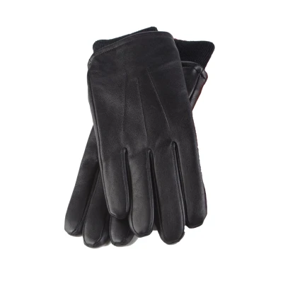 Image of 1 Pair Black Leather Gloves 1.2 TOG Men&#039;s Small/Medium Heat Holders