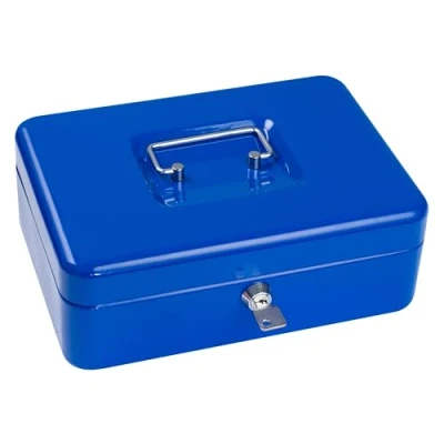 Image of Sax Cash Box B 25 x H 9 T 18 cm Blue