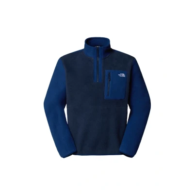 Image of The North Face Men&#039;s Yumiori 1/4 Zip Sweatshirt, Summit Navy/Estate Blue, L