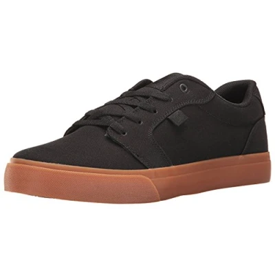 Image of DC Men&#039;s Anvil Tx Skate Shoe, Black/Gum, 7.5 UK