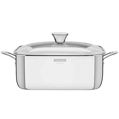 Image of Tramontina 3 Ply Stainless Steel Square Casserole 28.8 x 28.8cm (7.3l)