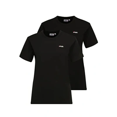 Image of FILA Women&#039;s Bari Tea/Double Pack T Shirt, Black Black, M