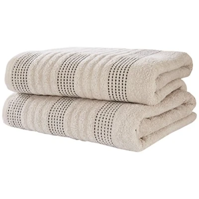 Image of Rapport Home Spa 2 Piece Towel Bale, 100% Cotton Taupe, Combed, 140 x 90 1 cm