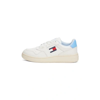 Image of Tommy Jeans NEW Retro Basket Trainers, Women&#039;s, Size: 6.5, Sugarplum blue Leather and textile