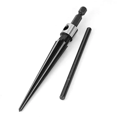 Image of T Shape Tapered Reamer, Bridge Pin Hole Handheld Hex Reamer Handle Drilling Tool for Taper Holes on Top of Planks, Chamfering