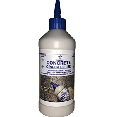 Image of Bluestar Flexible Concrete Crack Filler (Gray), DIY No Special Tools Needed, Fill Cracks in Driveways, Sidewalks, Patios, Garage and Basement Floors. 16 fl. oz. Bottle.
