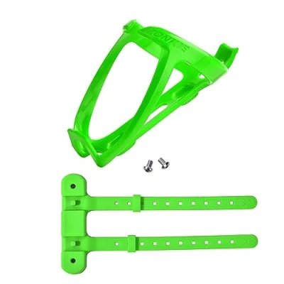 Image of zonkie Bicycle Bottle Cages, Plastic Bike Holder with Cage Mounting Base (Green)