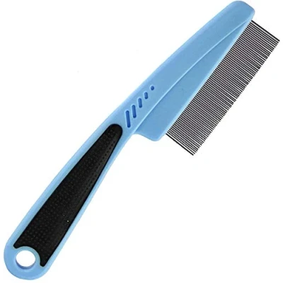 Image of Pet Hair Comb Fine Flea For Dogs Cats Puppy Animals (Blue)