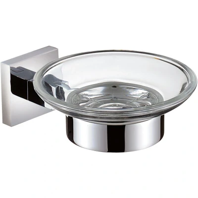 Image of Sq Dish c Square Soap Brass Chrome Plated Bristan