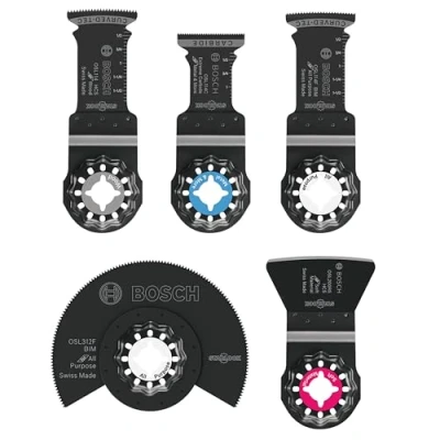 Image of BOSCH OSL005L 5 pc. Starlock® Oscillating Multi Tool Carbide Cutting Accessory Blade Set