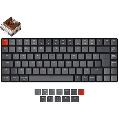 Image of UK Keychron K3v2 Bluetooth Backlit Optical Soldered Tactile Switches Ultra slim Aluminium Mac/PC 75% Keyboard