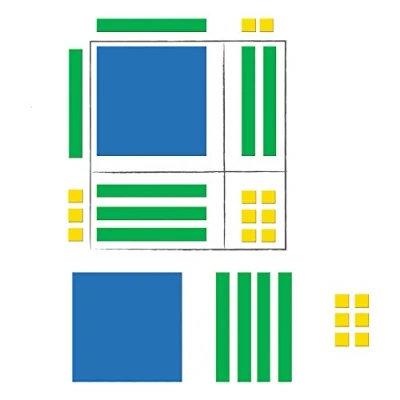 Image of Learning Resources Magnetic Algebra Tiles, 72 Piece Set, Ages 11+ (Packaging May Vary)