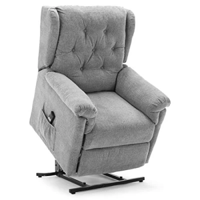 Image of More4Homes BARNSLEY FABRIC RISE RECLINER ARMCHAIR ELECTRIC LIFT RISER CHAIR (Grey)