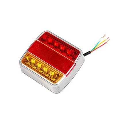 Image of ETUKER LED Trailer Lights Tail Lamp, 12V Universal Waterproof Light Indicator With License Plate for Caravan/Truck/Trailer/Tail Lamp/Boat(10 Bulbs)