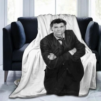 Image of Moonforever Blanket David Tennant Soft and Comfortable Wool Fleece Throw Blankets for Decor Sofa Office car Home,Cozy Plush Camping Yoga Travel Decoration Beach Gift